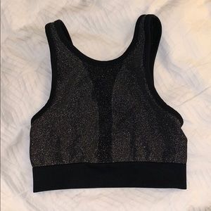 Casall Black Sparkle Sports Bra - Size Small